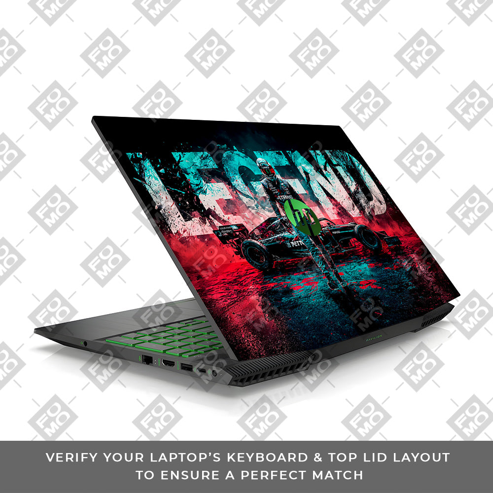 F1 Legend Racer HP Pavilion Gaming 15 CX Series Laptop Skin