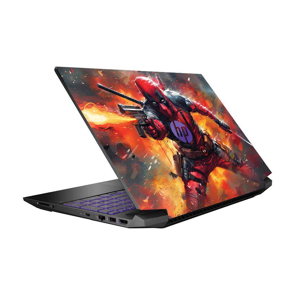 Deadpool in Action HP Pavilion Gaming 15 EC Series Laptop Skin