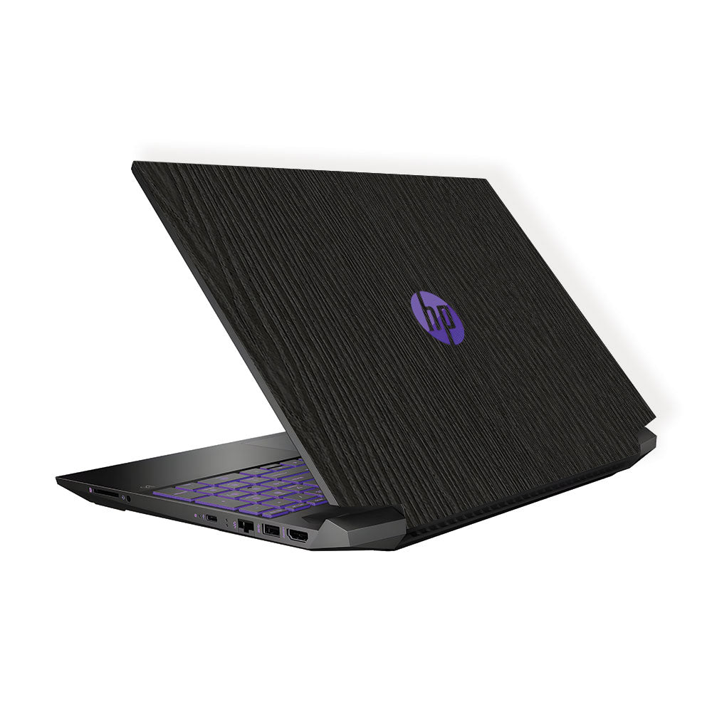 Textured Black Wood HP Pavilion Gaming 15 EC Series Laptop Skin