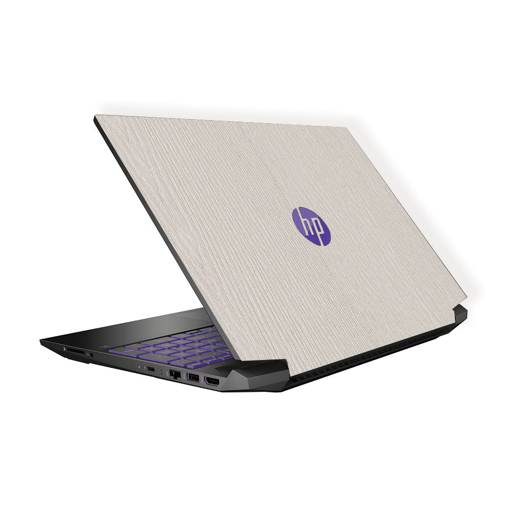 Textured White Wood HP Pavilion Gaming 15 EC Series Laptop Skin