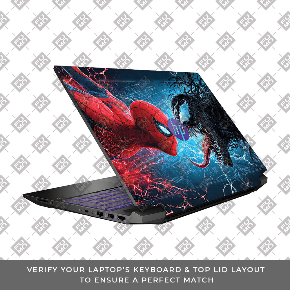 Spiderman vs Venom Showdown HP Pavilion Gaming 15 EC Series 3D Laptop Skin