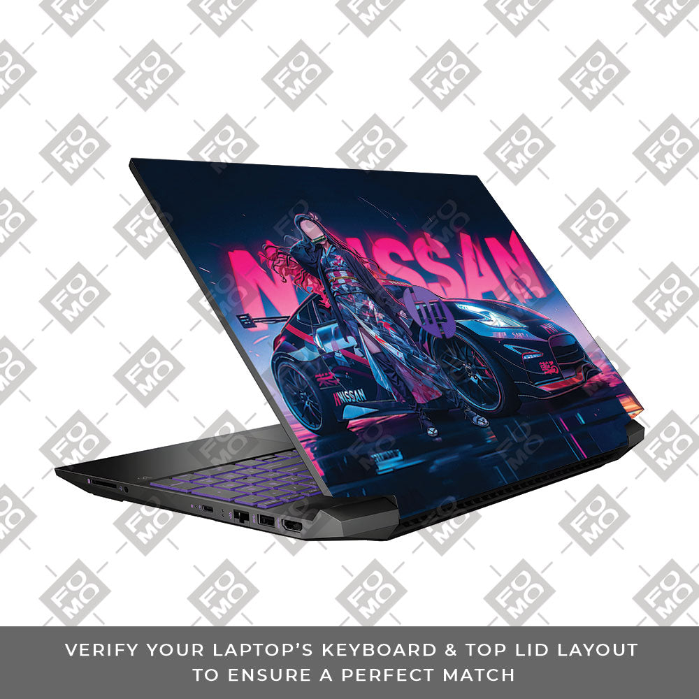 Neon Bloom Nezuko Racer HP Pavilion Gaming 15 EC Series Laptop Skin