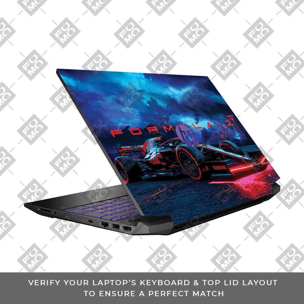 Fututristic Formula 1 HP Pavilion Gaming 15 EC Series Laptop Skin