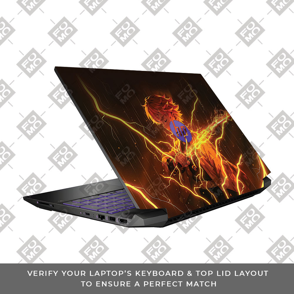 Thunder Soul Lightning Zenitsu HP Pavilion Gaming 15 EC Series Laptop Skin