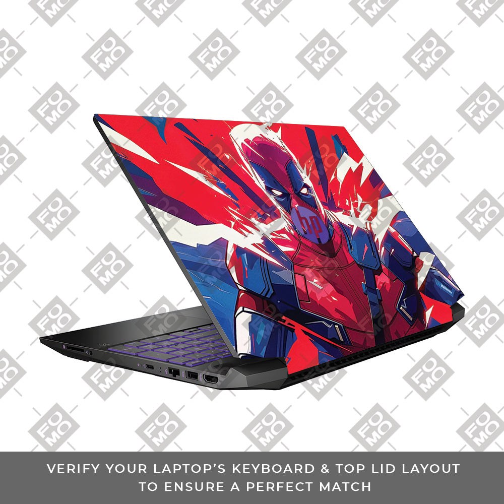Deadpool Power Burst HP Pavilion Gaming 15 EC Series 3D Laptop Skin
