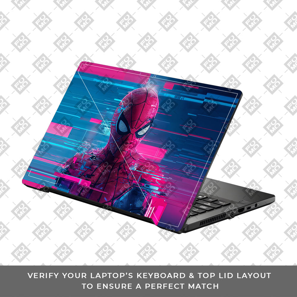 Glitch Spider Neon Web Asus ROG Zephyrus G14 GA401  Laptop Skin
