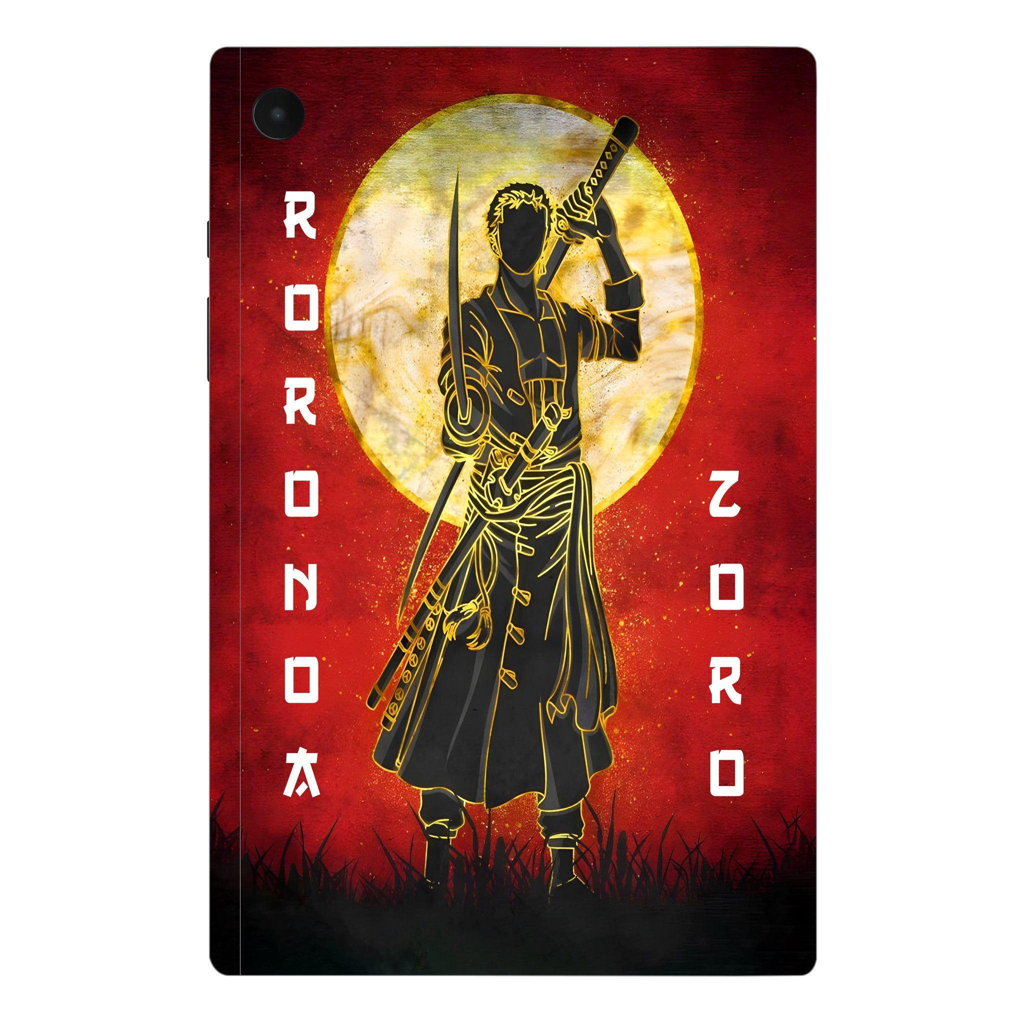 Samsung Galaxy Tab A8 Roronoa Zoro with Golden Moon Anime Tablet Skins