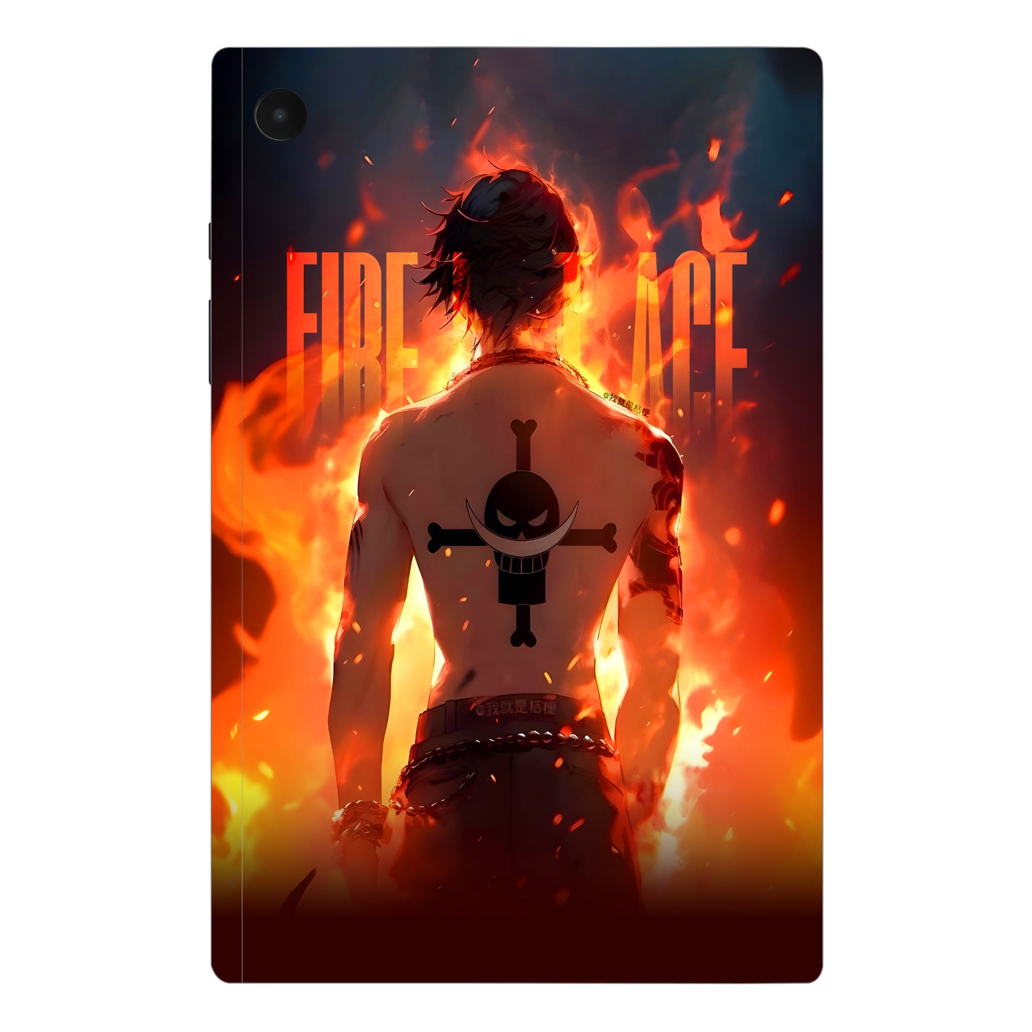 Samsung Galaxy Tab A8 Portgas D. Ace Fire Fist Flame Anime Tablet Skins