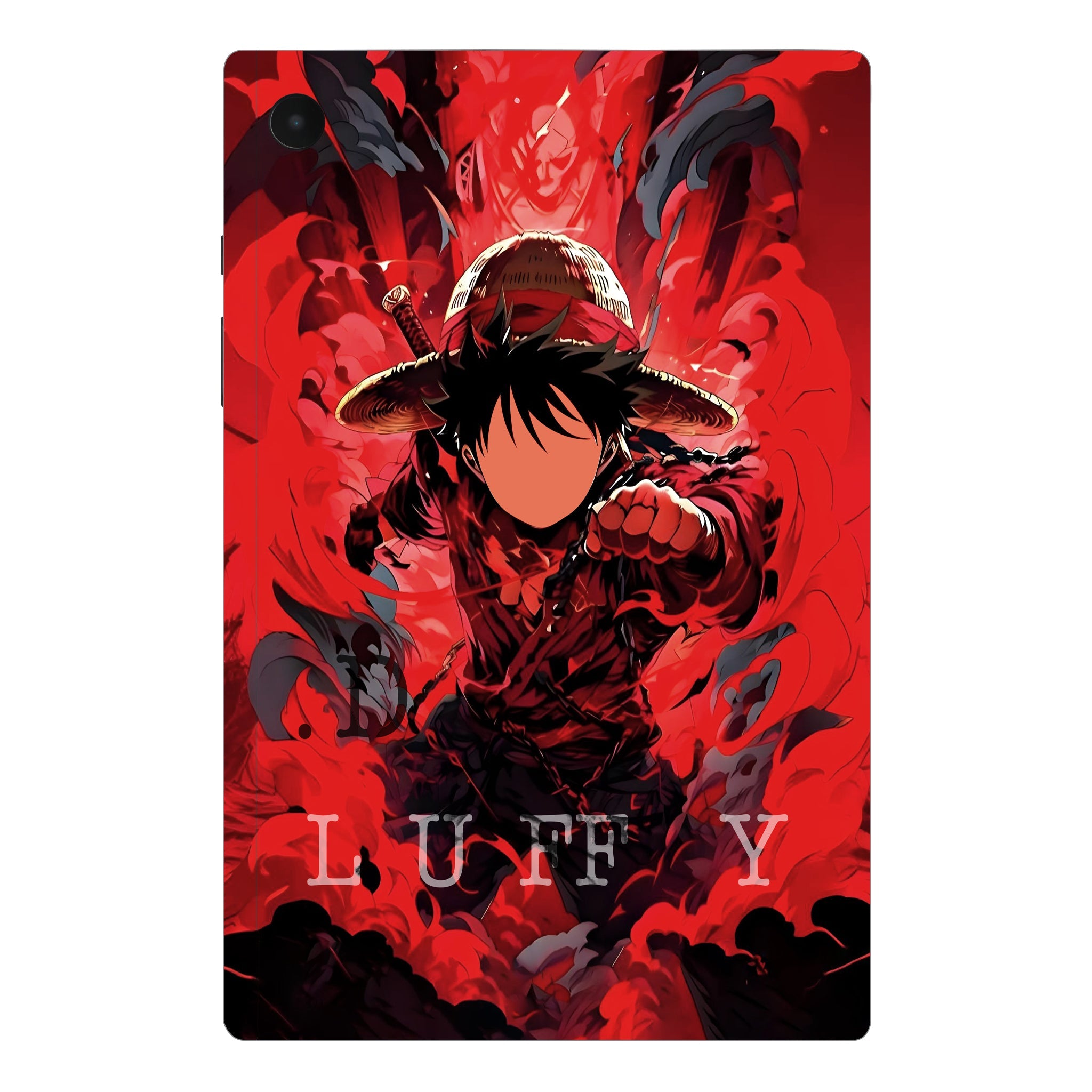 Samsung Galaxy Tab A8 Gear Fifth Luffy in Red Anime Tablet Skins