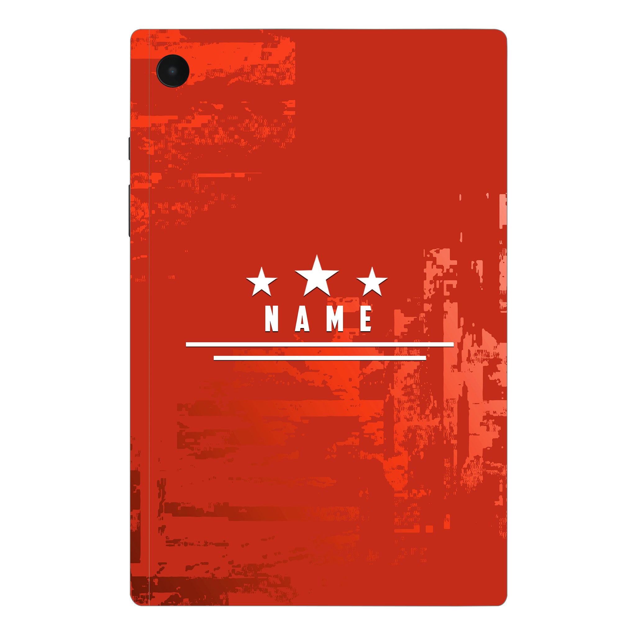 Samsung Galaxy Tab A8 Star Red with Name Tablet Skins