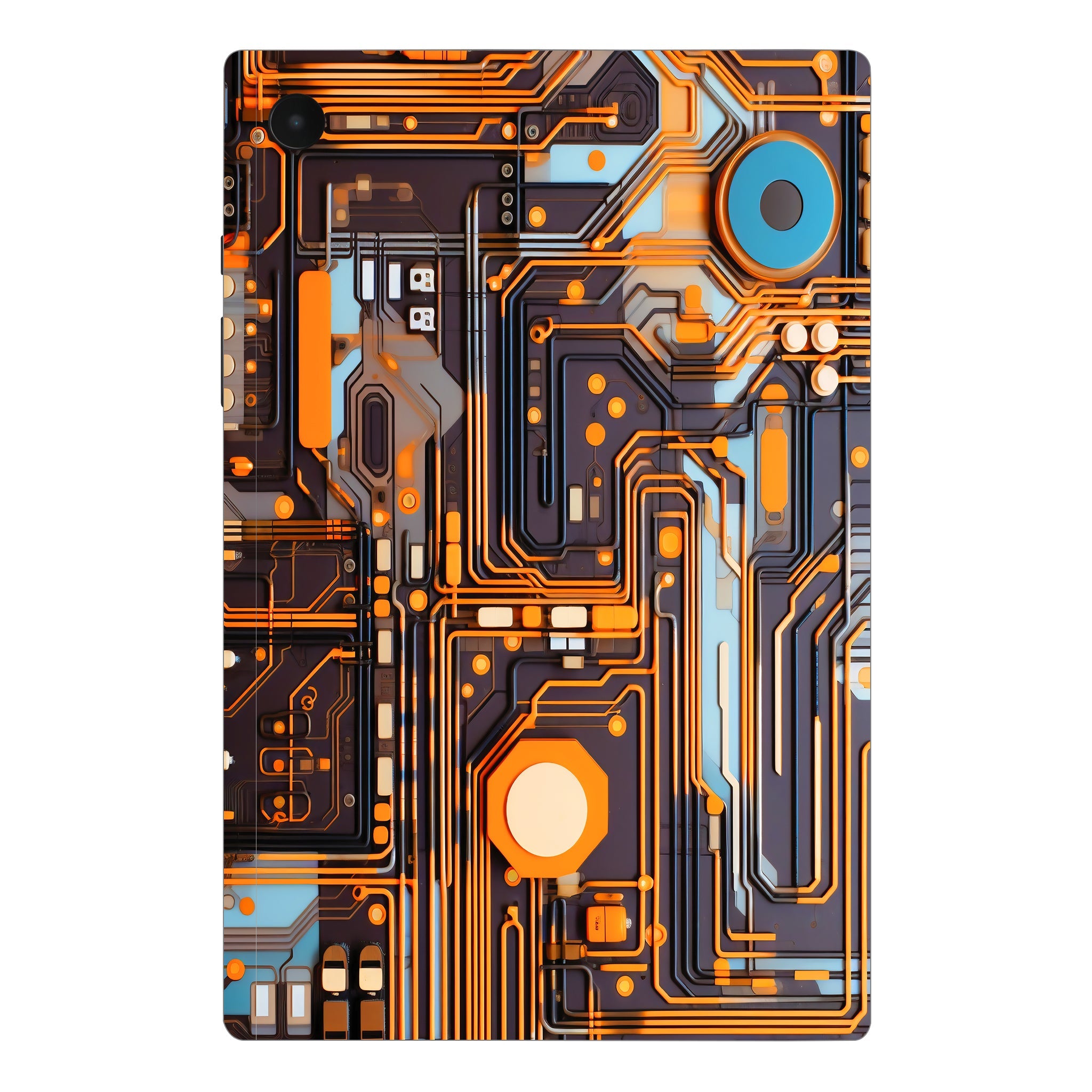 Samsung Galaxy Tab A8 Copper Circuit Design Tablet Skins