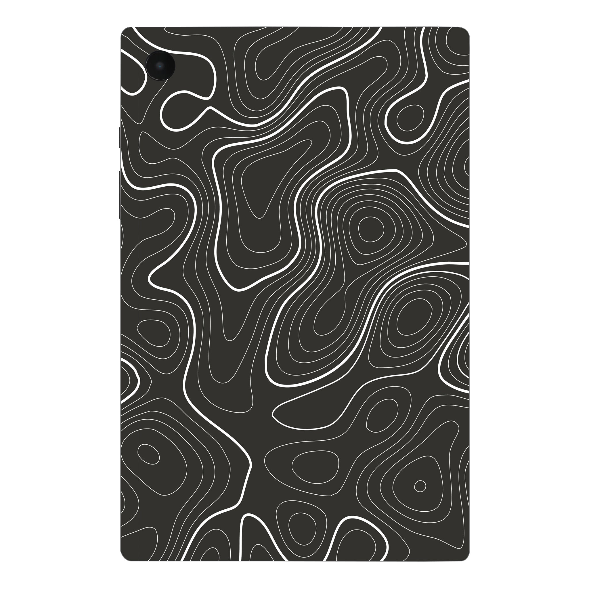 Samsung Galaxy Tab A8 Grayscale Topographic Lines Tablet Skins