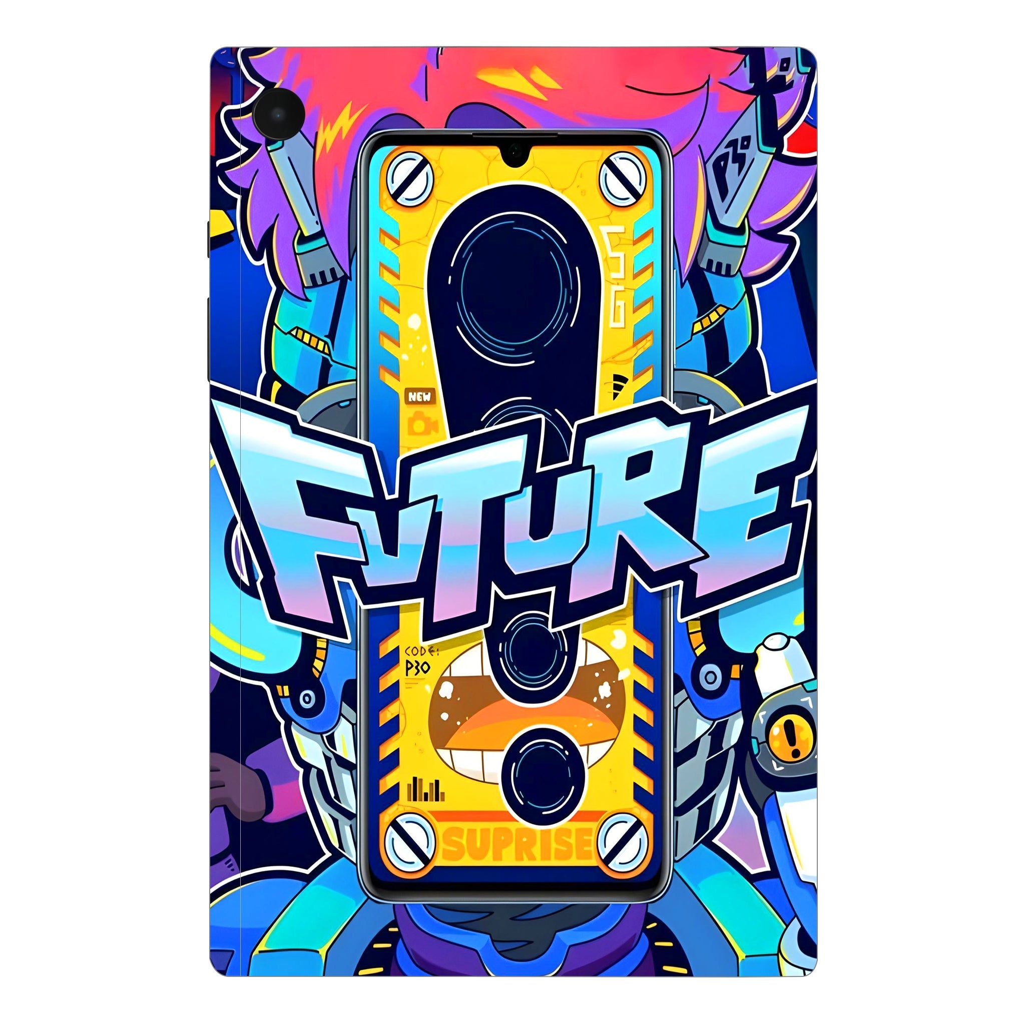Samsung Galaxy Tab A8 Futuristic Cyberpunk Tablet Skins