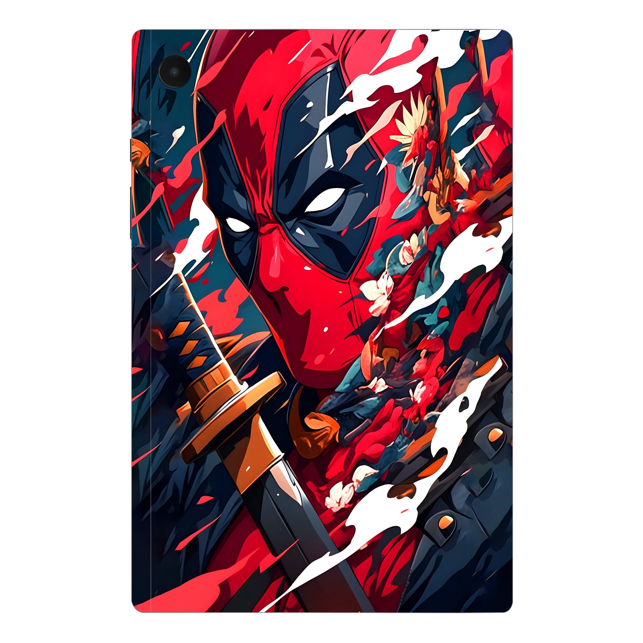 Samsung Galaxy Tab A8 Deadpool Artful Chaos with Katana Movies Tablet Skins