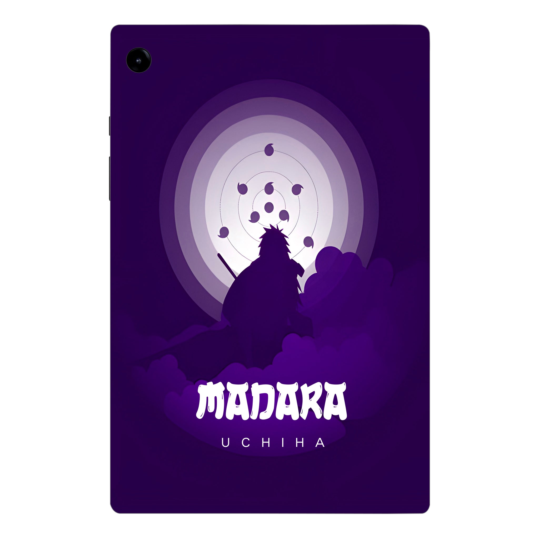 Samsung Galaxy Tab A9 Uchiha Madara in Violet Silhouette Anime Tablet Skins