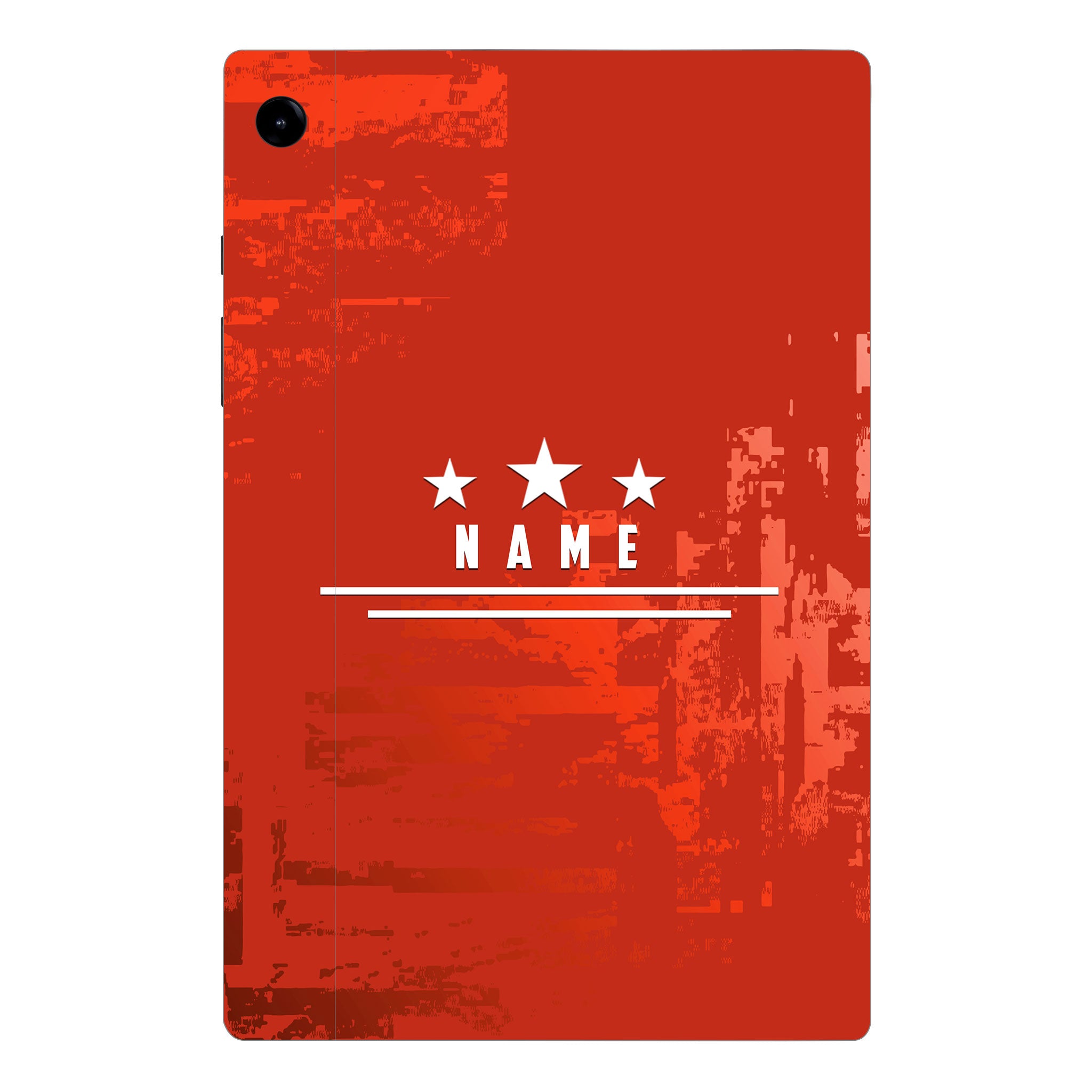 Samsung Galaxy Tab A9 Star Red with Name Tablet Skins