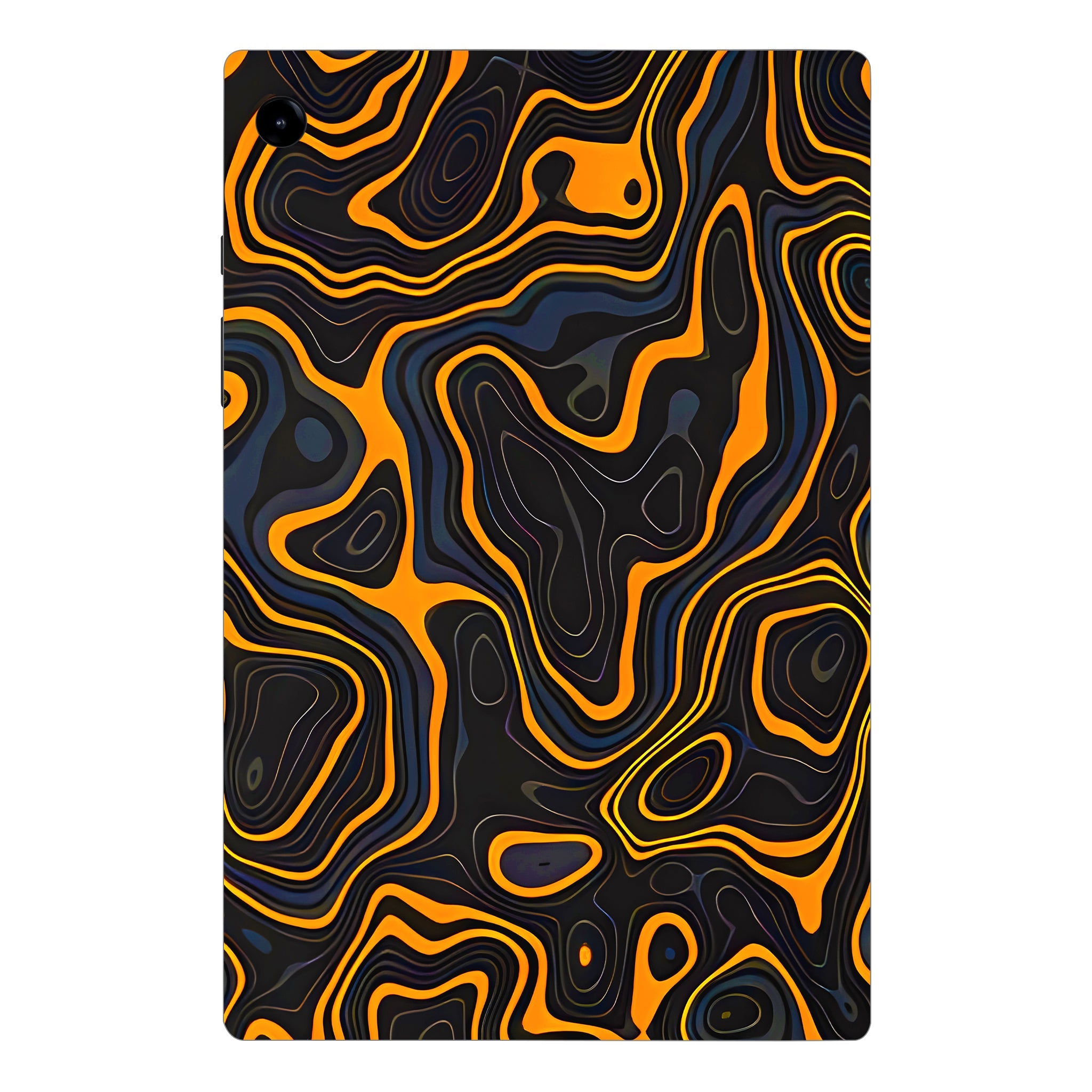 Samsung Galaxy Tab A9 Amber Topographic Waves Tablet Skins
