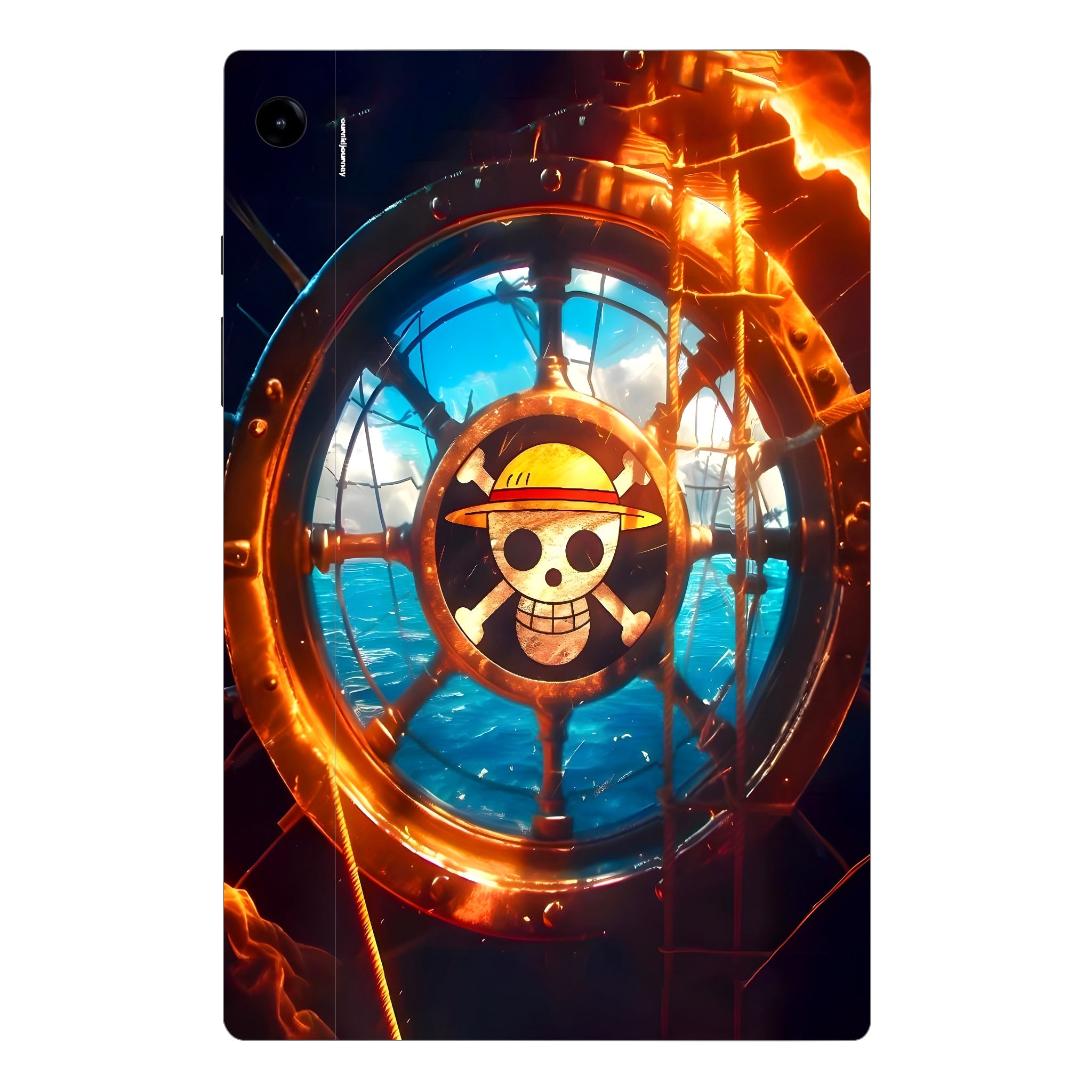 Samsung Galaxy Tab A9 Plus Straw Hat Ship Wheel Anime Tablet Skins