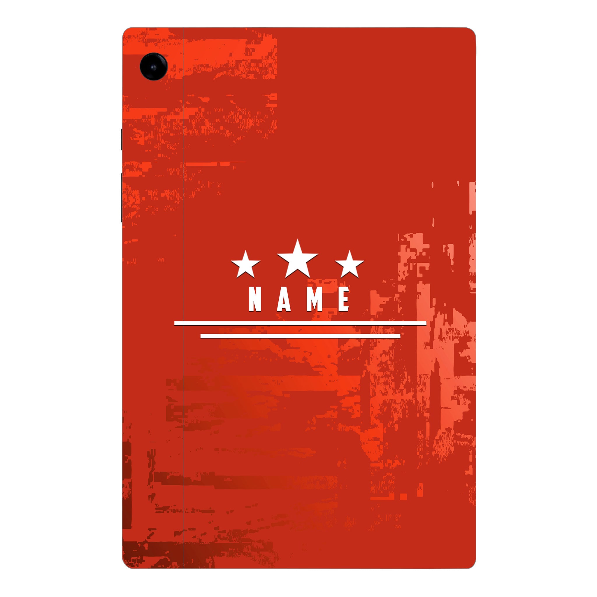 Samsung Galaxy Tab A9 Plus Star Red with Name Tablet Skins
