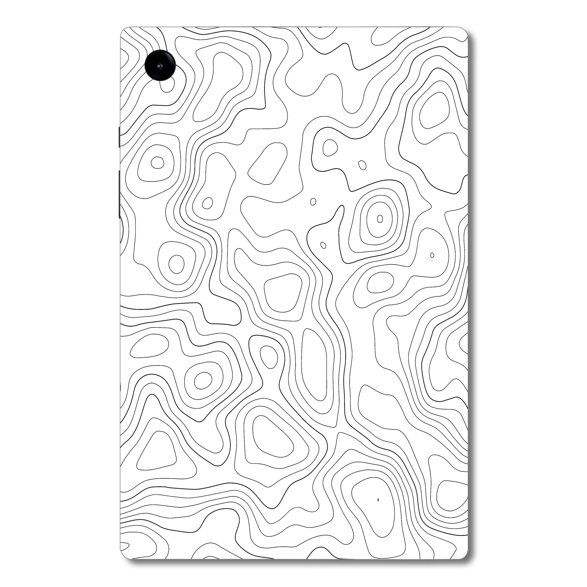 Samsung Galaxy Tab A9 Plus White Contour Design Tablet Skins