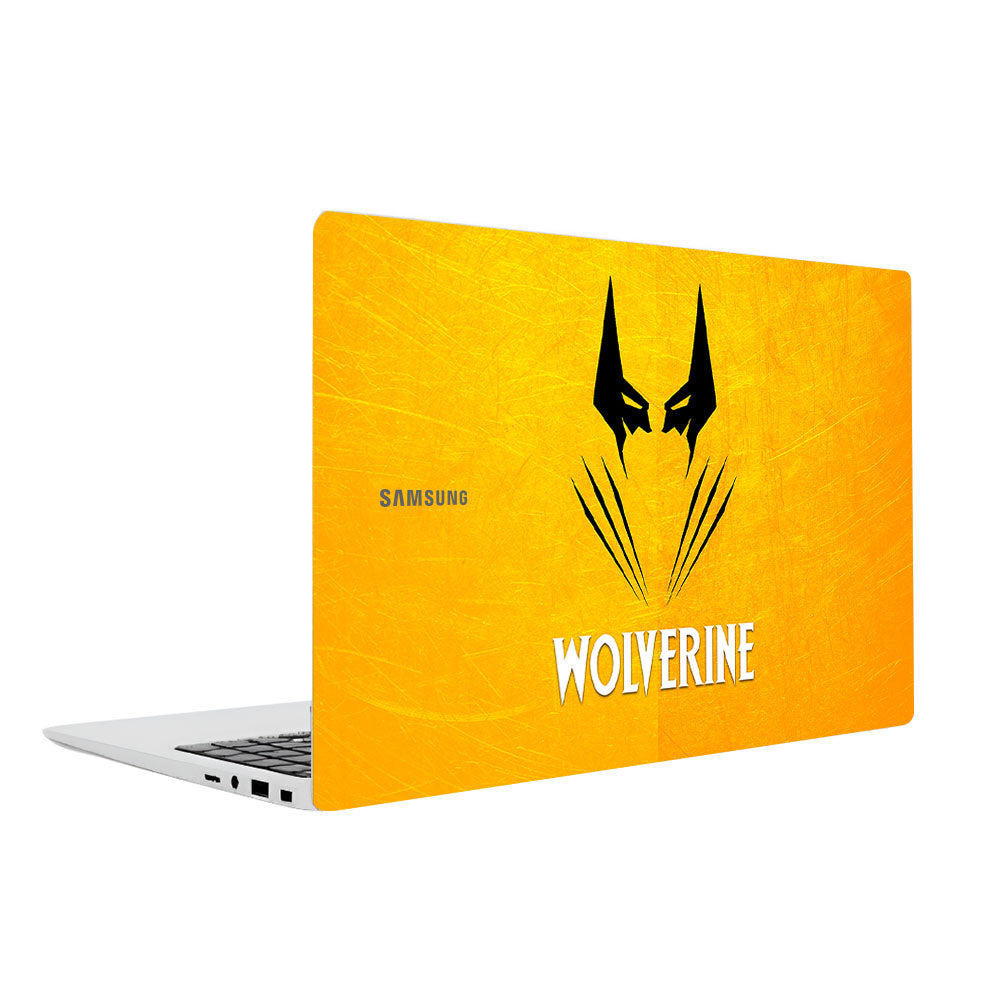 Wolverine with Yellow Background Samsung Galaxy Book 4 15.6 Laptop Skin