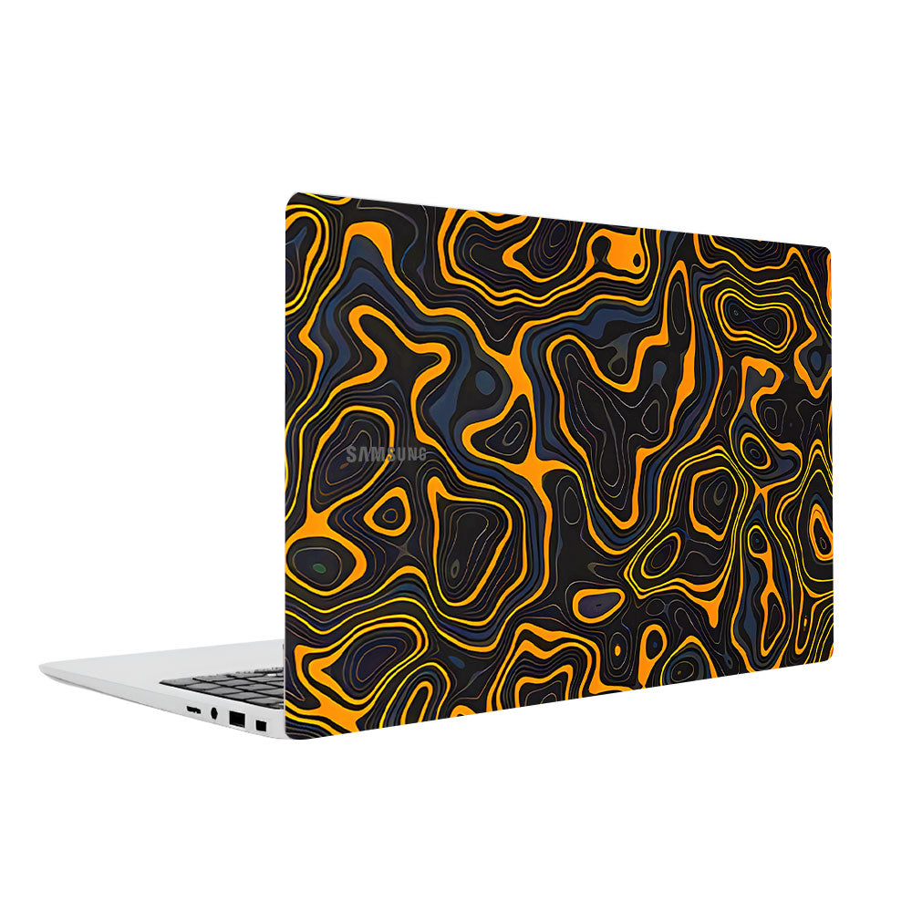 Amber Topographic Waves Samsung Galaxy Book 4 15.6 Laptop Skin