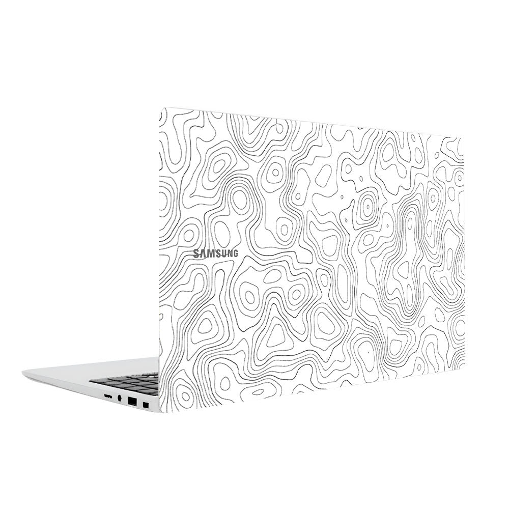 White Contour Design Samsung Galaxy Book 4 15.6 Laptop Skin