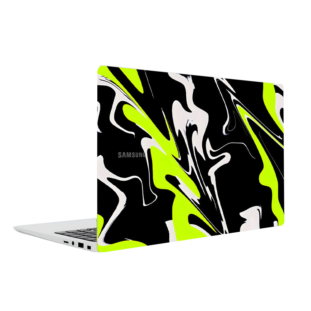 Neon Green and Black Patterns Samsung Galaxy Book 4 15.6 Laptop Skin