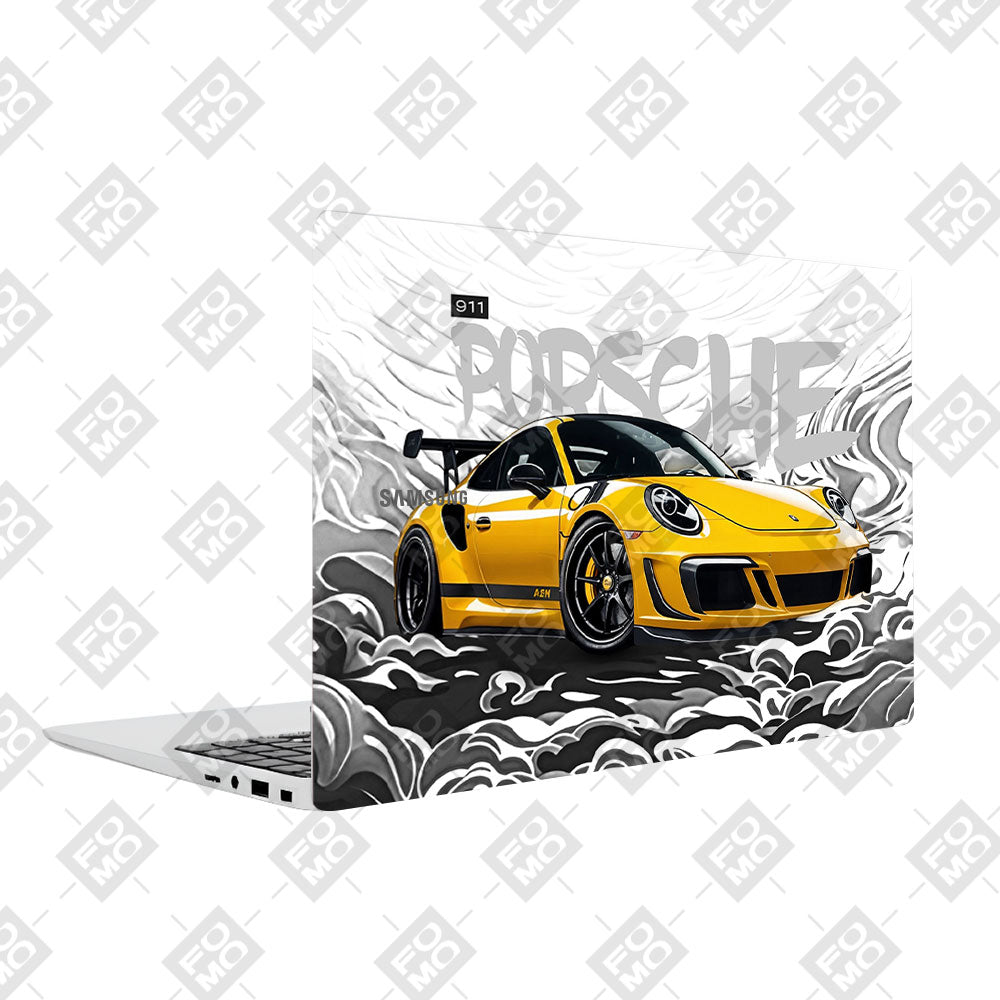 Porsche 911 Yellow Blaze Samsung Galaxy Book 4 15.6 Laptop Skin