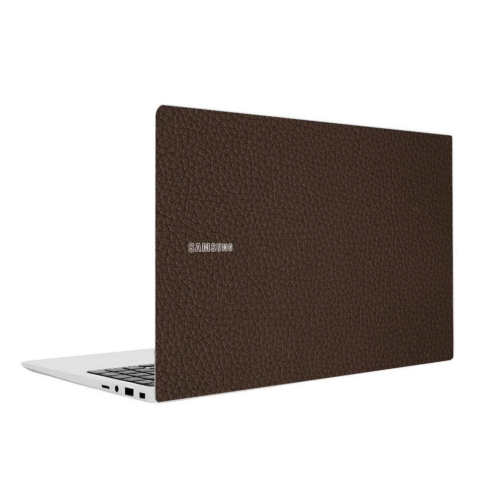 Textured Brown Leather Samsung Galaxy Book 4 15.6 Laptop Skin