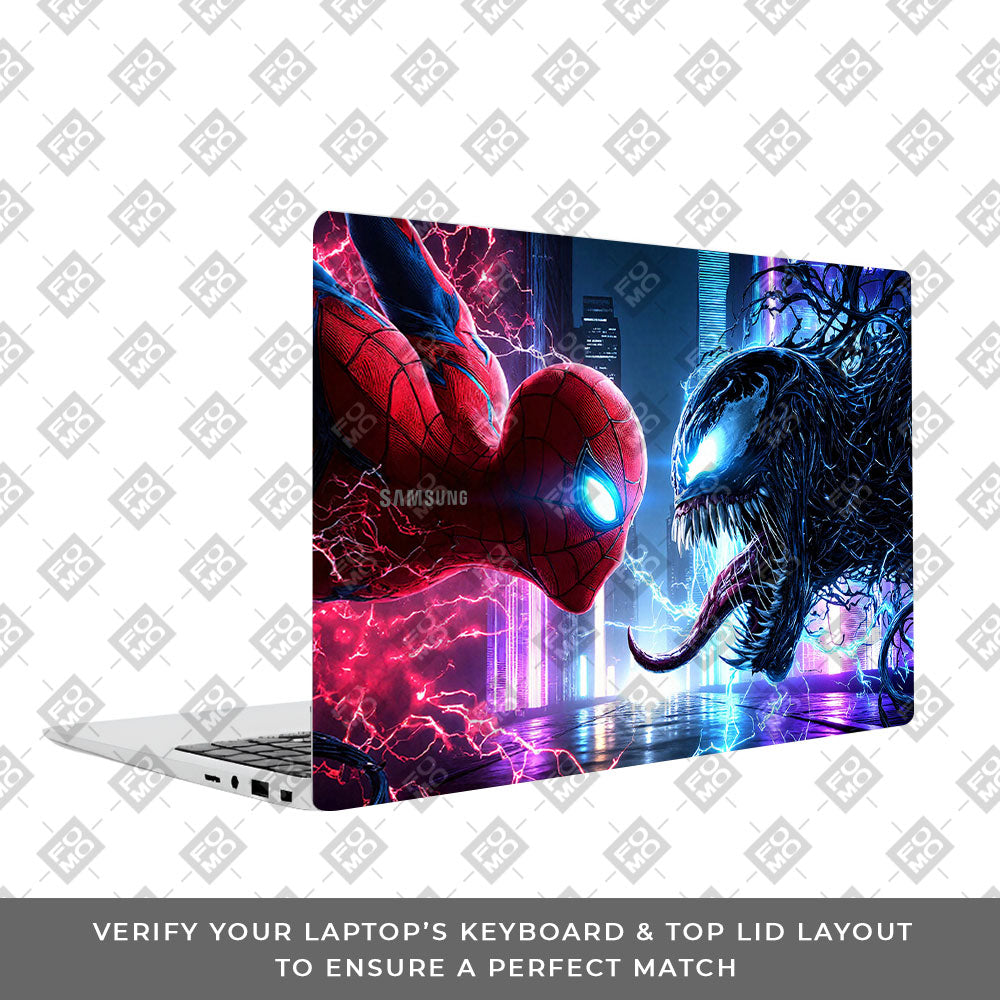 Spiderman vs Venom Showdown Samsung Galaxy Book 4 15.6 Laptop Skin