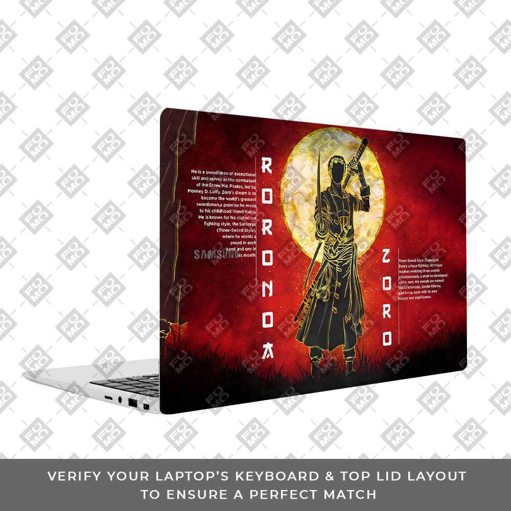 Zoro Under Golden Moon Samsung Galaxy Book 4 15.6 Laptop Skin