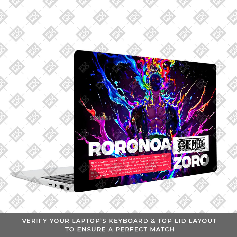 Zoro with Neon Flames Samsung Galaxy Book 4 15.6 Laptop Skin