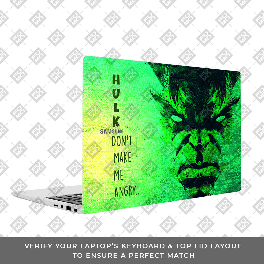 Hulk Don't Make Me Angry Samsung Galaxy Book 4 15.6 Laptop Skin