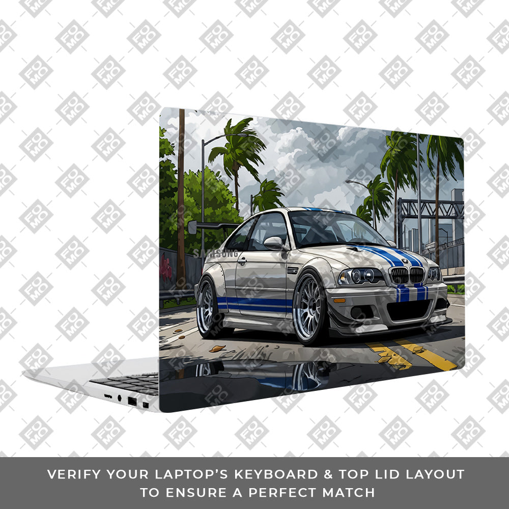 Street Icon BMW E46 Drift Legend Samsung Galaxy Book 4 15.6 Laptop Skin