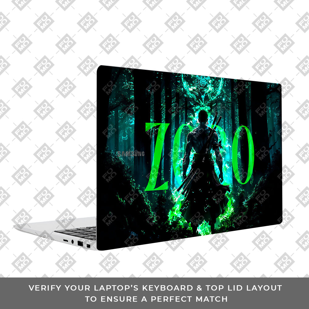 Zoro Green Aura Samsung Galaxy Book 4 15.6 Laptop Skin