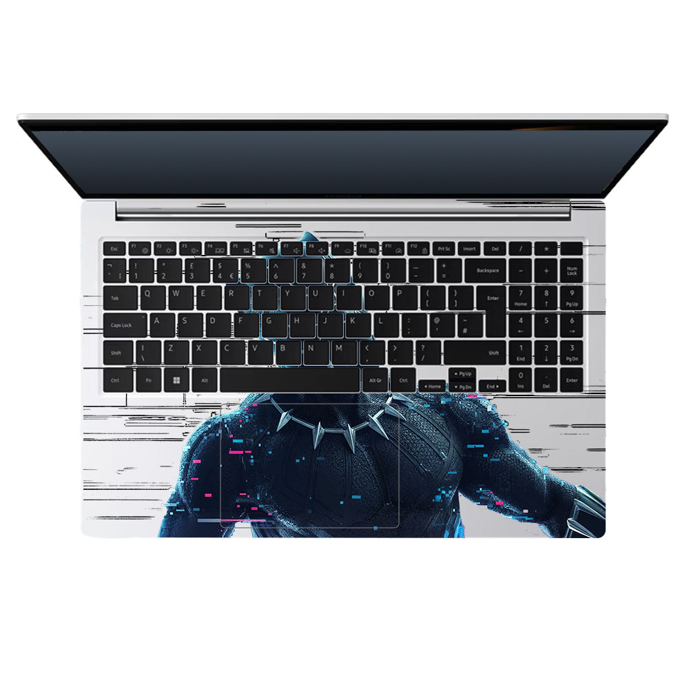 Transparent Glitchborne Panther Samsung Galaxy Book 4 15.6 Laptop Skin