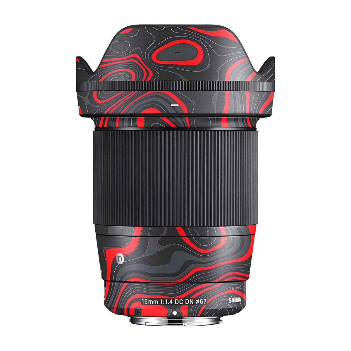 Crimson Waves Sigma 16mm F/1.4 DC DN Camera Lens Skin