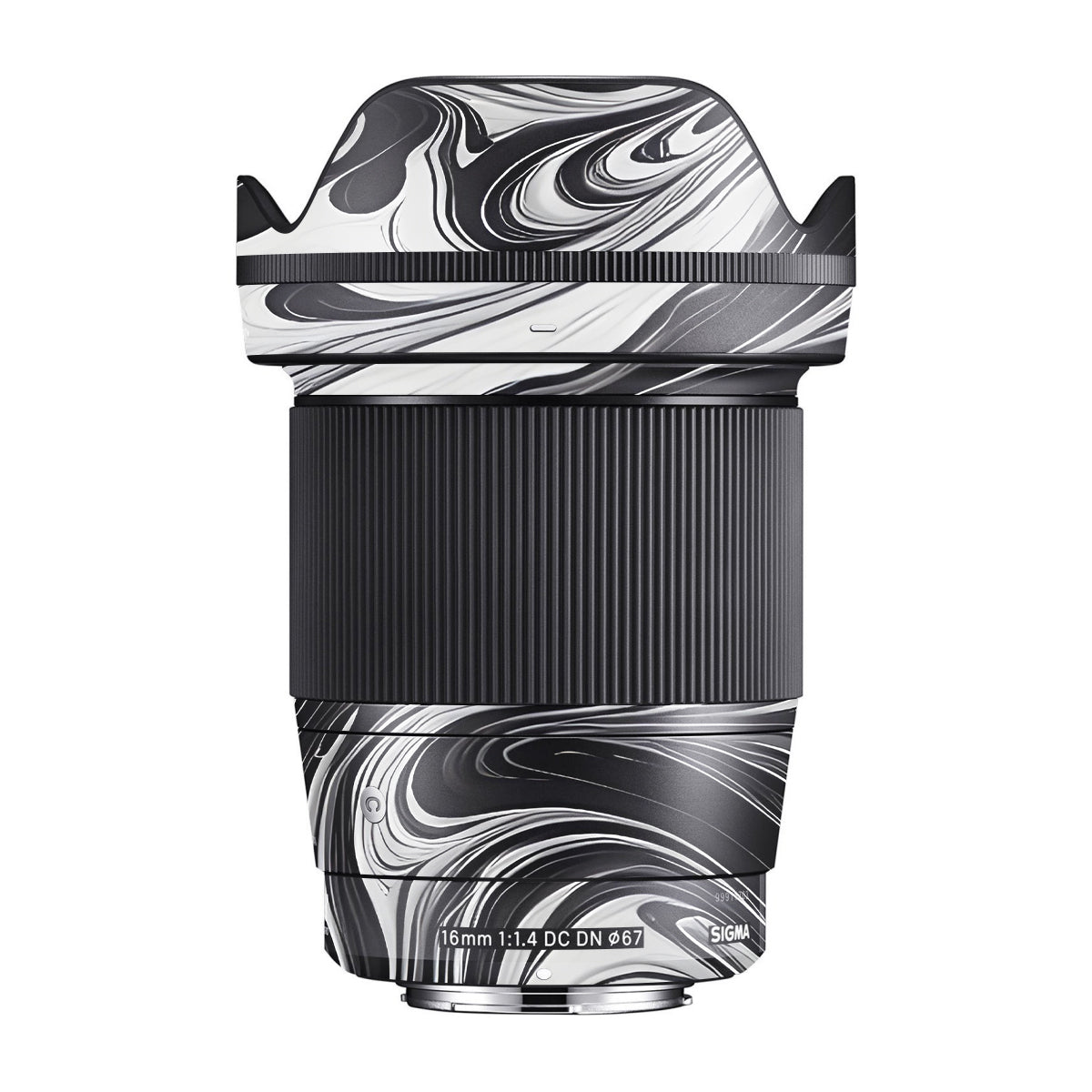 Black and White Marble Sigma 16mm F/1.4 DC DN Camera Lens Skin
