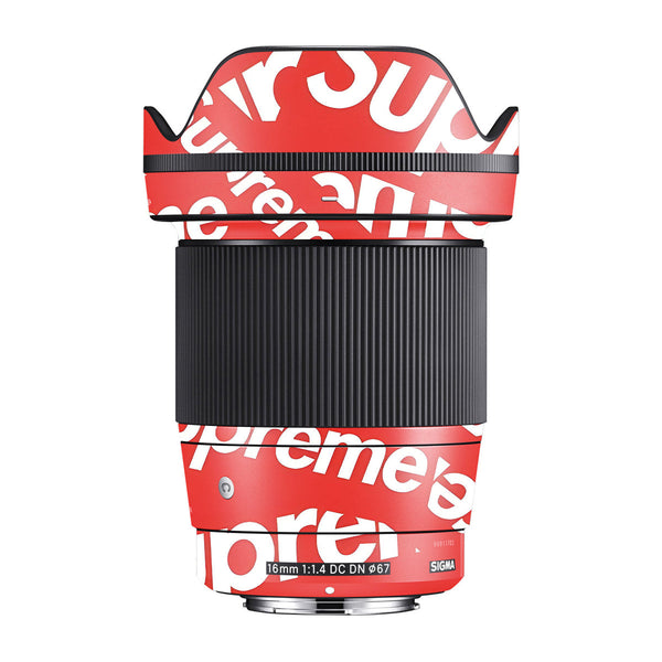 Supreme Red Sigma 16mm F/1.4 DC DN Camera Lens Skin
