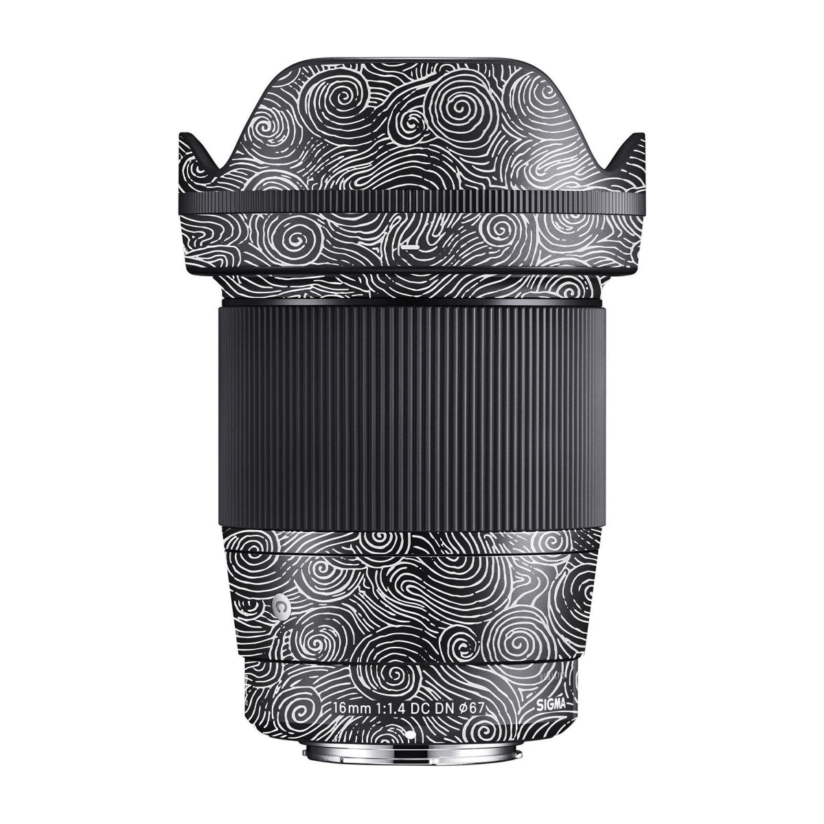 White Spirals Sigma 16mm F/1.4 DC DN Camera Lens Skin