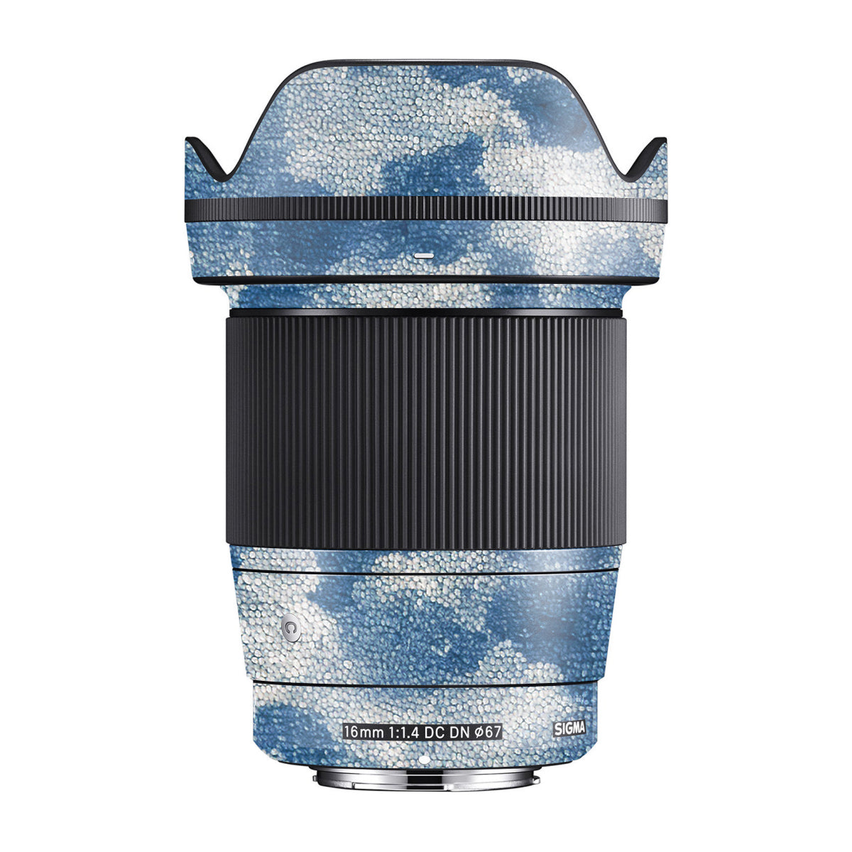 Blue Watercolor Fabric Sigma 16mm F/1.4 DC DN Camera Lens Skin