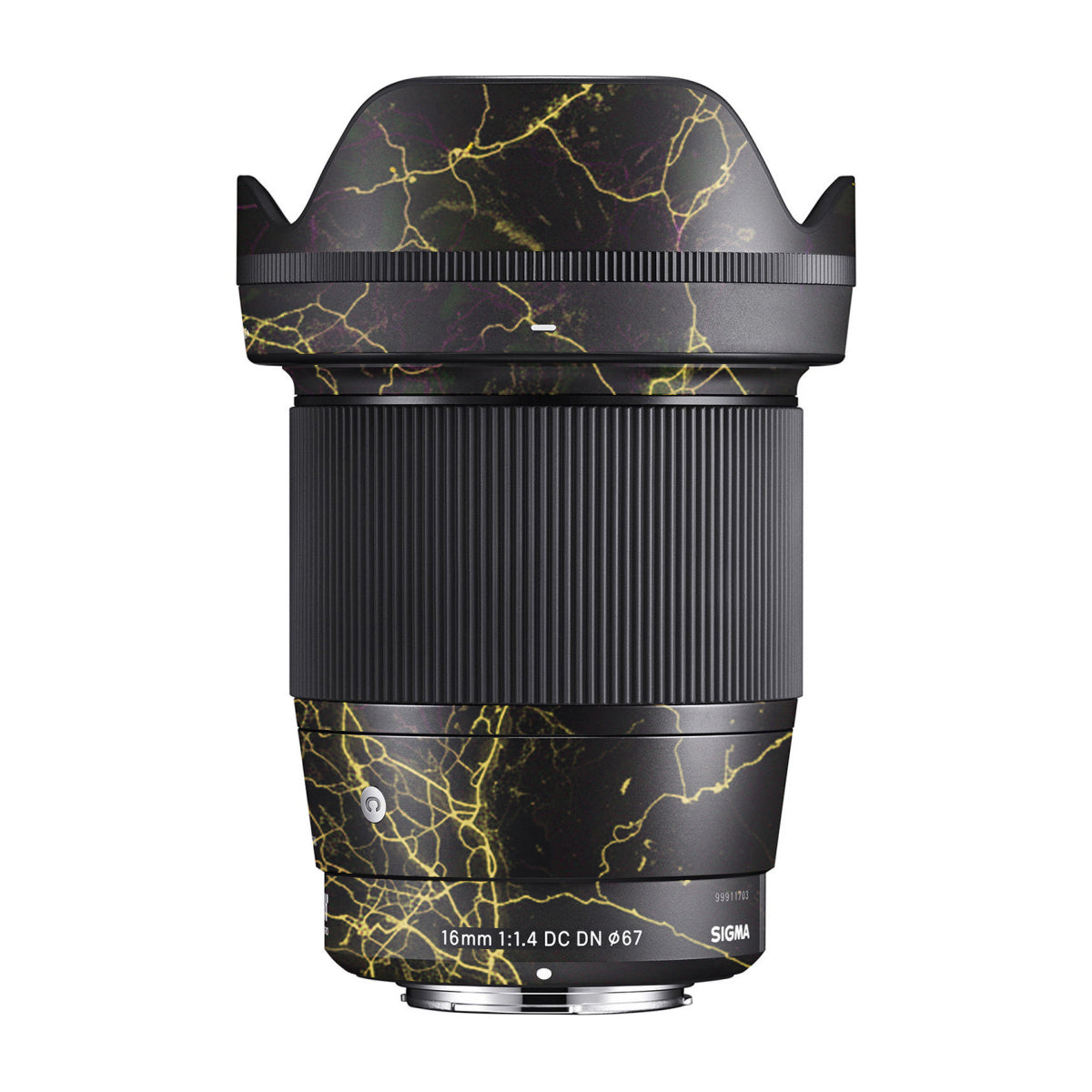 Electric Gold Veins Sigma 16mm F/1.4 DC DN Camera Lens Skin