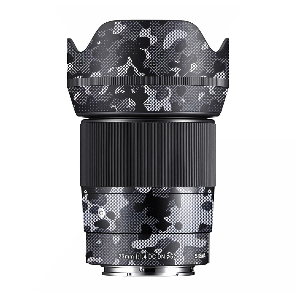 Stealth Grey Camo Sigma 23mm F/1.4 DC DN Camera Lens Skin