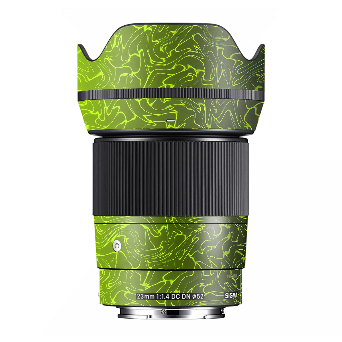 Lime Yellow to Black Gradient Sigma 23mm F/1.4 DC DN Camera Lens Skin