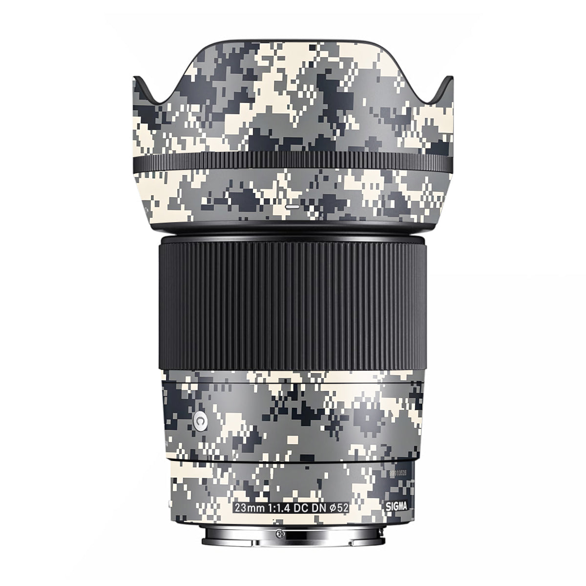Grey Black Pixel Sigma 23mm F/1.4 DC DN Camera Lens Skin