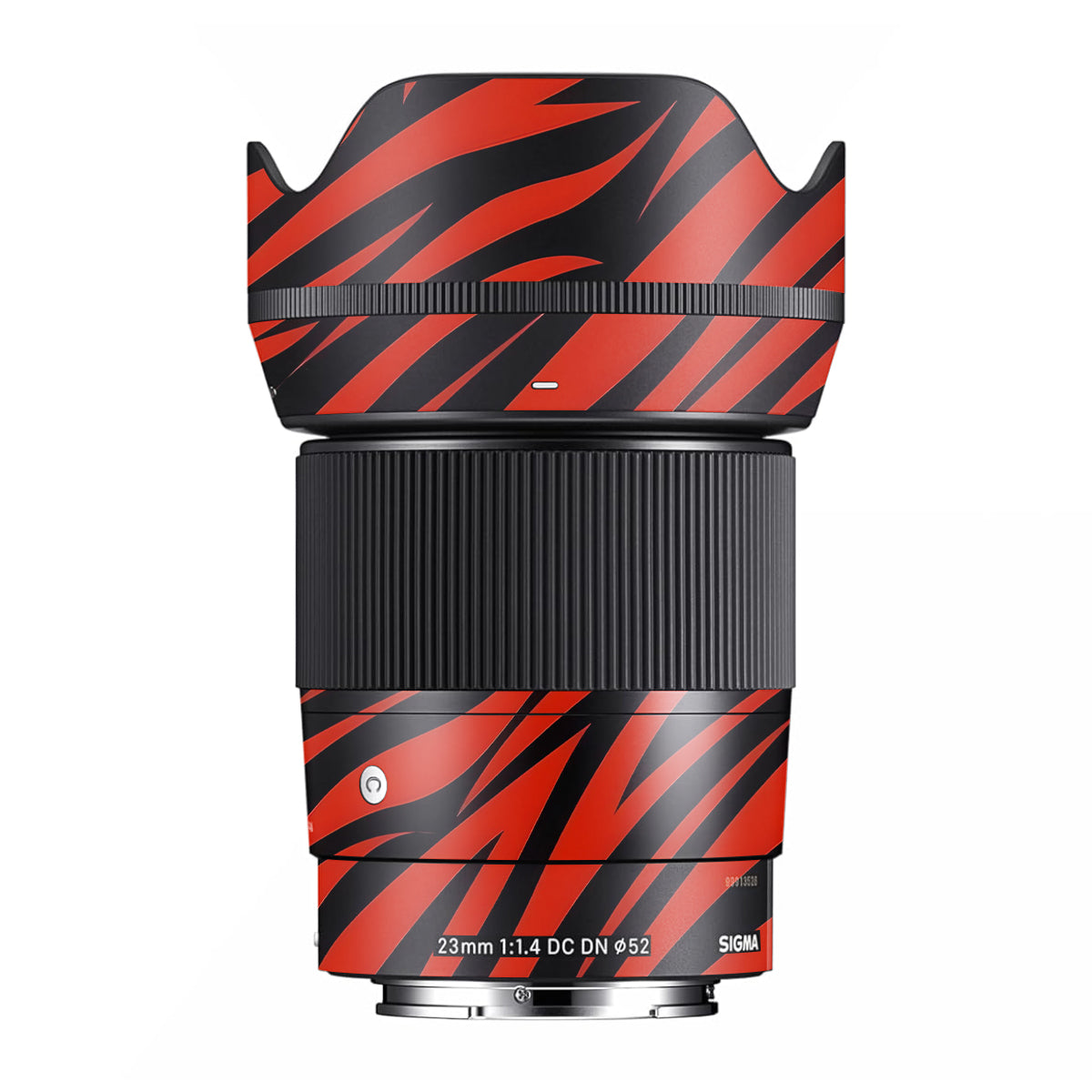 Red and Black Stripes Sigma 23mm F/1.4 DC DN Camera Lens Skin