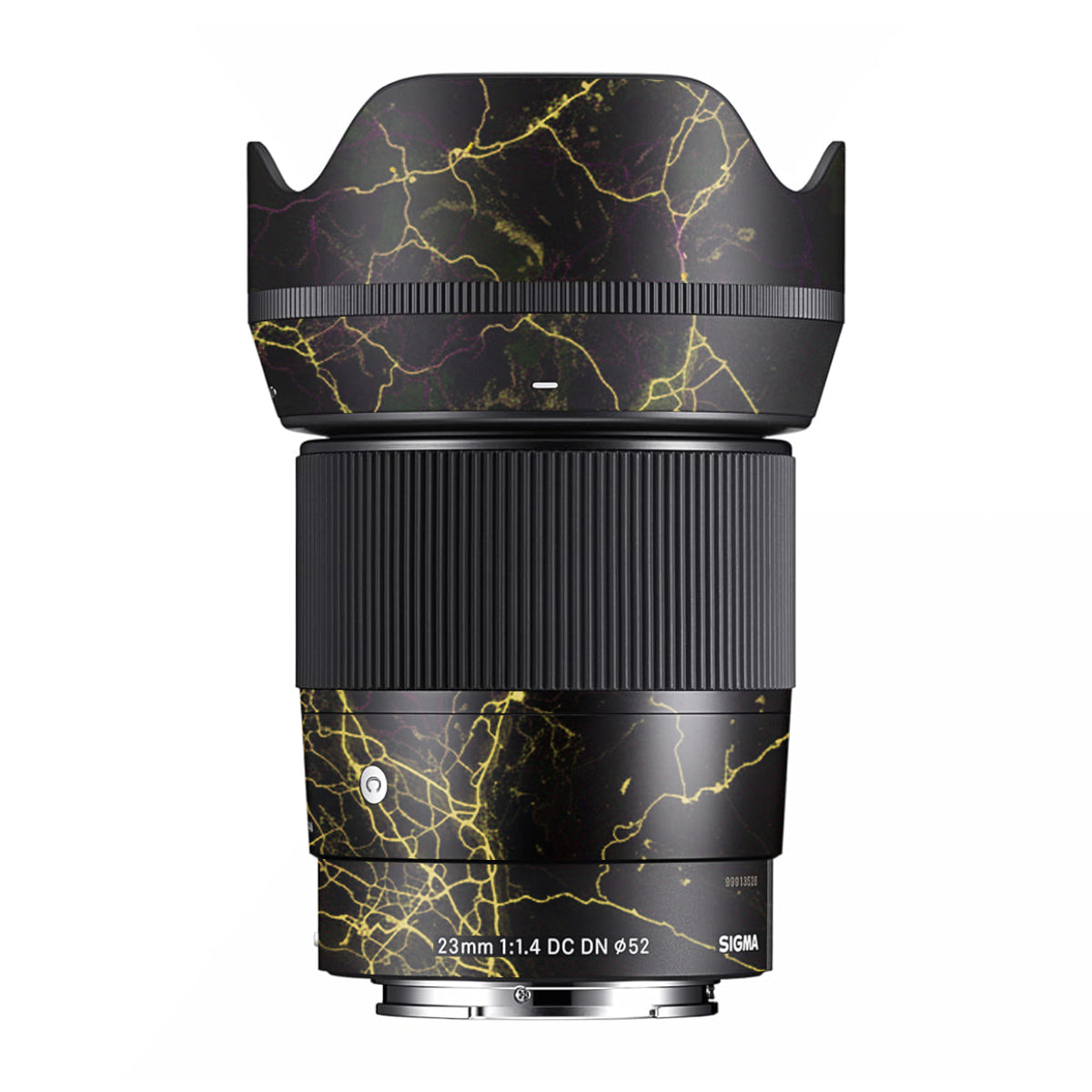 Electric Gold Veins Sigma 23mm F/1.4 DC DN Camera Lens Skin