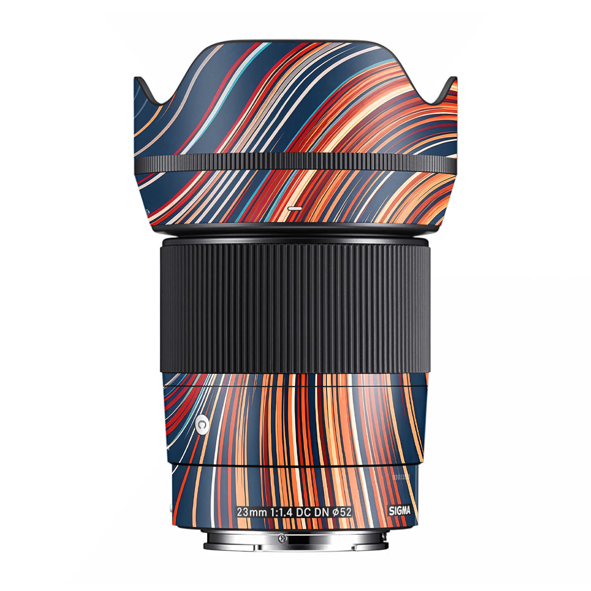 Retro Abstract Striped Swirl Sigma 23mm F/1.4 DC DN Camera Lens Skin