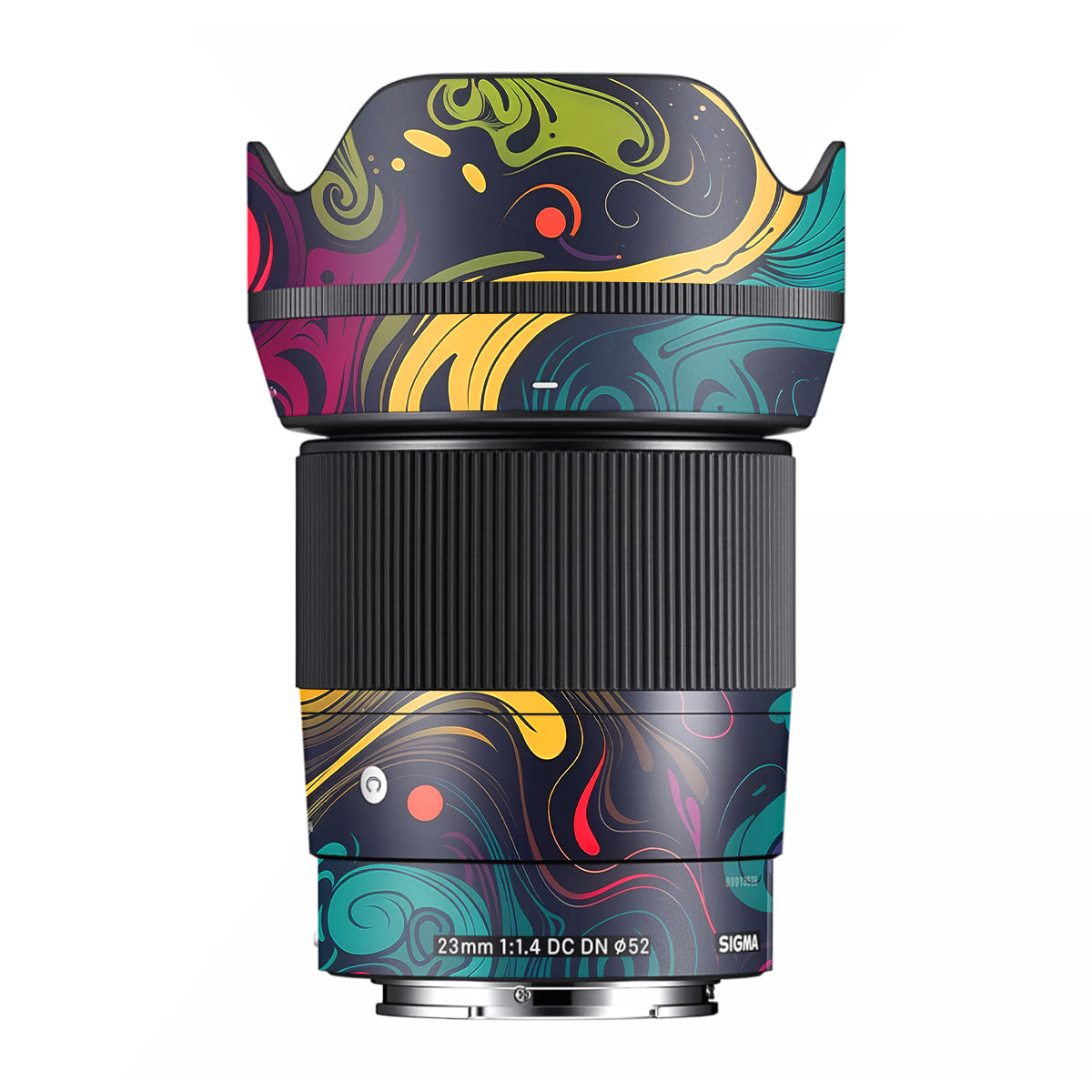 Psychedelic Color Swirl Sigma 23mm F/1.4 DC DN Camera Lens Skin